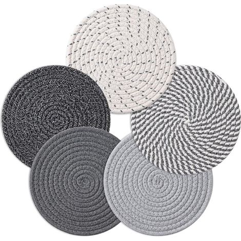 Sous-plat - Sous-plat Pour Poêles Chaudes - Protection Thermique Et Antidérapante - Diamètre 18 Cm Épaisseur 0,8 Cm - Lot De 5 (1/5)