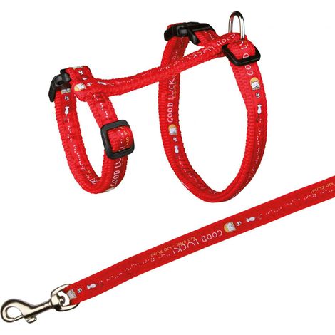 Imbracatura XL con guinzaglio per gatti di grossa taglia. 34-57 cm/13 mm. colore casuale. (1/5)