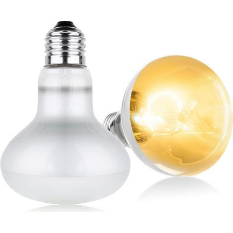 Stück Wärmelampe, 25 W UVA+UVB E27, silberne Glas-Reptilienlampe, für Schildkröten, Schlangen und Echsen (1/5)