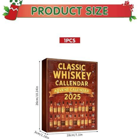 Calendrier de L'avent Whisky 2025,Calendrier de l'Avent 3D 2025 Whisky 24 Jours,Compte à Rebours de 24 Jours Sans Répétition,pour Homme,Papa,Femme,Amateur de Vin（A) (1/5)