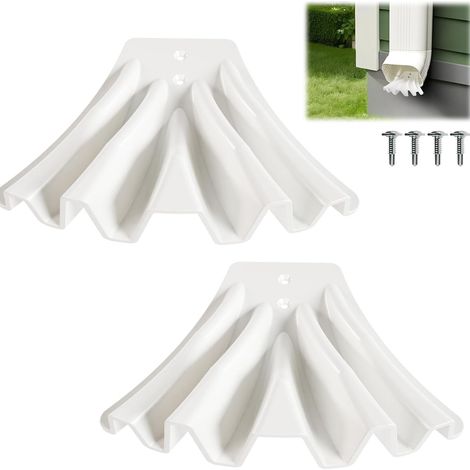 Kindfiber OÜ-2pcs Regenpijp Verlengstukken Regenwater Verdeeler voor Regenpijpen Dak Regenwater Afvoer Accessoires voor Tuin en Terras (1/5)