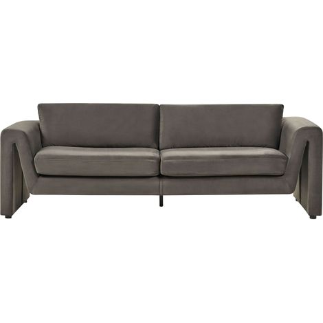 Sofa 3-Sitzer MAUNU Samtstoff Graphitgrau