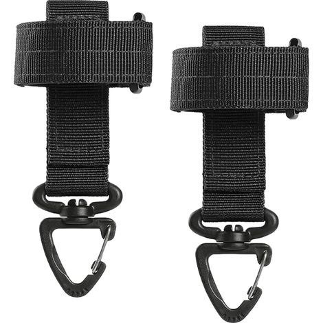 2 Pièces Porte Gants Ceinturon Réglable, Support de Ceinture porte gants, Pince Multi-usages pour Gants de Travail, Porte clés Crochet de Gant pour Jardins, Chantiers de Construction(Noir) (1/5)