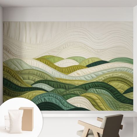 Carta Da Parati - Non Tessuto - Con Colla Inclusa - Per Interni - Ecologica - Con Ingresso - Soggiorno Colline di tessuto 152x104 cm (1/5)