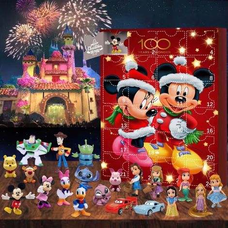 Calendrier de l'Avent de Noël pour Enfants et Adultes, Compte à Rebours 24 Jours, 24 Jouets Cartoon Décoratifs, Ornements Mignons pour Maison, Cadeaux de Noël (1/3)