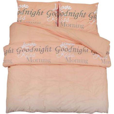 Housse de couette rose en coton 140x200 cm (1/5)