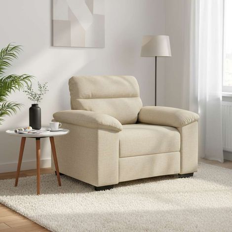 Sessel Creme 100x81x84 cm Stoff
