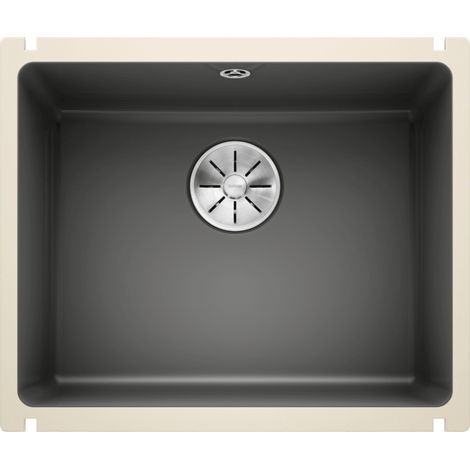 Évier en céramique Subline 500-U - Sous-meuble de 60 cm - 543 x 456 x 185 mm - Basalte - Vidage manuel - Blanco (1/5)