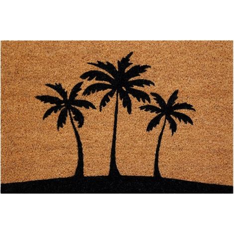 Tappeto di fibra di cocco naturale/PVC 40x60cm spessore 15 mm Palme - Idmat