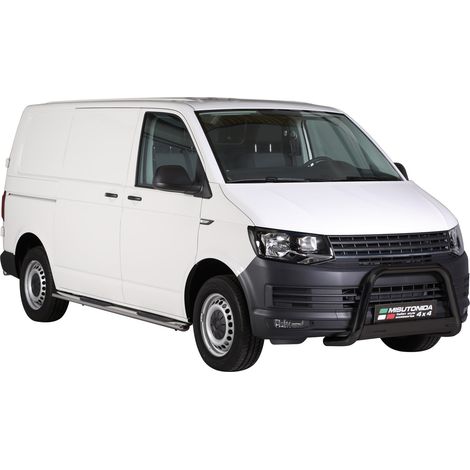 Pare-buffle Avant pour VW T6 T6.1 Transporter tout 2015-2024 63 mm en Acier Noir