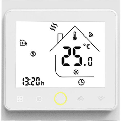 Thermostat WiFi Programmable Blanc pour Chauffage Blanc (1/5)