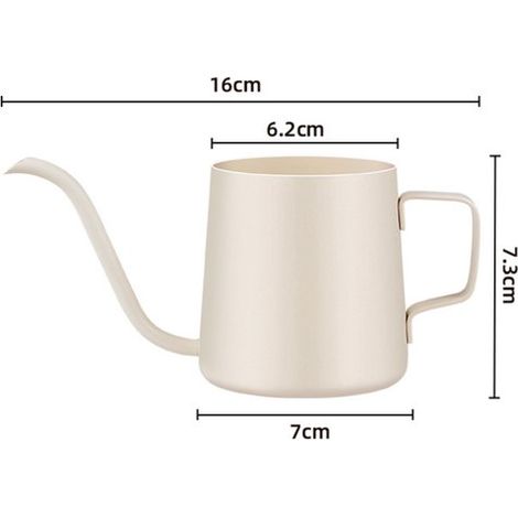 Regadera blanca de 250 ml con boquilla larga de acero inoxidable. Ideal para plantas de interior pequeñas, suculentas y para uso en el jardín (1/2)