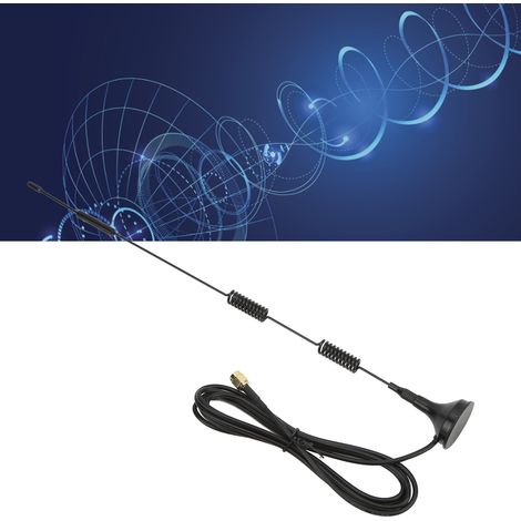 Antenne à ventouse XP-4G-002 à ressort GSM/GPRS/3G/4G/2,4 GHz, petite antenne LTE à gain élevé 15 dBi, 1,5 m, connecteur SMA (1/5)