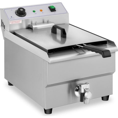 Friggitrice elettrica professionale da ristorante 1 valvola di scarico da 16 litri - 230 V 140001777