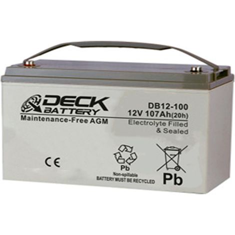 Batería AGM 12v 107Ah  Deck Sellada DB12-100