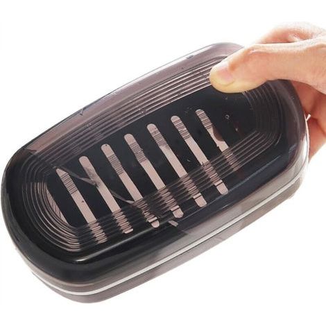 Travel soap container – Portable soap box, double-layer draining tray for vacation, hotel, hiking, travel, school, gym, camping, bathroom, outdoors, university, dormitories (1/4)