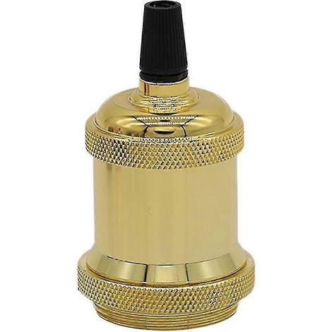 Pied de lampe vintage, ampoule à vis E27, douille en aluminium, éclairage coloré, style rétro. (1/4)