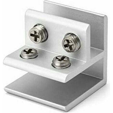 Colliers support pince à verre à 90 degrés , supports de serrage réglables pour étagère de 8 à 12 mm d'épaisseur 4PCS - (1/5)