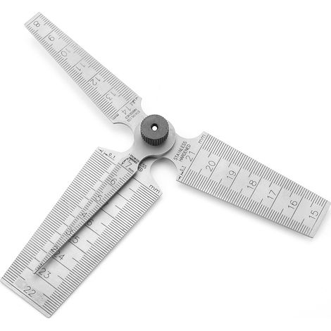 1 jeu de calibres coniques, règles et outils de contrôle de perçage pour soudage en acier inoxydable (1/5)