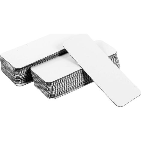 Étiquettes magnétiques pour tableau blanc, effaçables et réinscriptibles, fournitures de bureau, blanches rectangulaires, réutilisables, paquet de 54. (1/5)