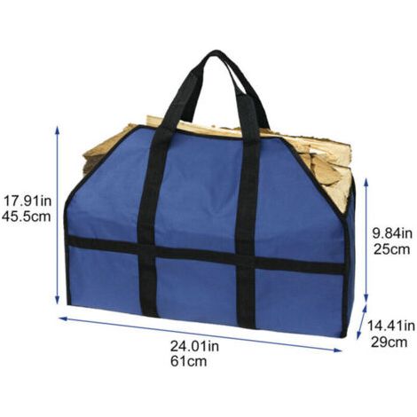 FENOPLASTICASac de transport pour bois de chauffage, sac de rangement en toile pour bois de chauffage, support pour bûches de cheminée, sac fourre-tout pour out (1/3)