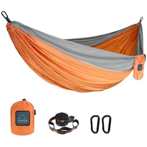 Hamac extérieur en nylon parapluie tissu anti-renversement champ installation rapide camping balançoire hamac portant 300 kg- (1/5)