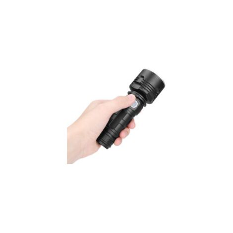 Lampe Torche LED Ultra Puissante 5000 lumens, XHP50 LED Torche Tactique Ultra Puissante Militaire Lampe de Poche Zoomable Torche USB pour Ménage, La Randonnée, D'urgence (1/5)