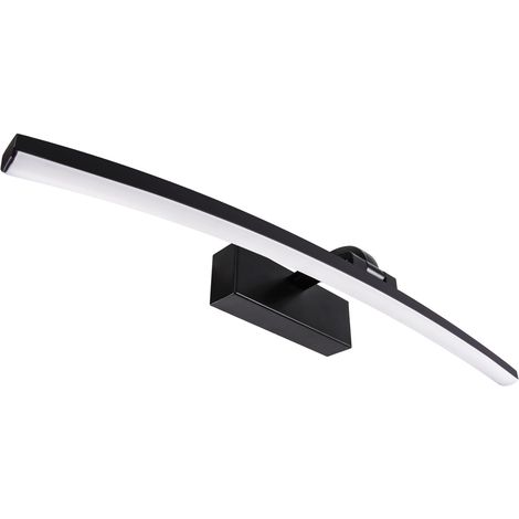 Lámpara de pared para baño sobre el espejo, negra, 50 cm, 12 W LED, 4000 K, 1240 lm, IP44, mamba Ideus 03884 (1/2)