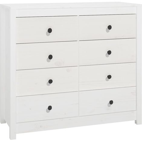 Maison Exclusive - Armadietto Bianco 100x40x90 cm in Legno Massello di Pino
