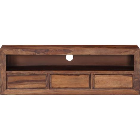 Maison Exclusive - TV-Schrank 120x30x40 cm Massivholz Akazie (1/5)