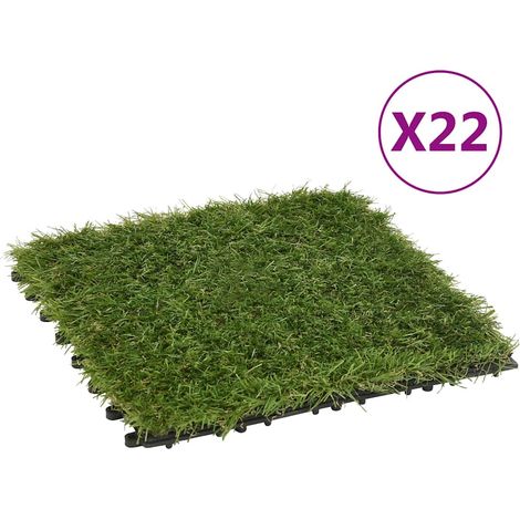 Baldosas de césped artificial 22 uds verde 30x30 cm vidaXL