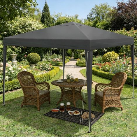Gazebo pieghevole da giardino 3x3 m regolabile OKMYHOME (1/5)