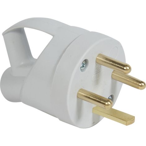 Legrand – Fiche électrique 3P+T 20A 400V – Anneau gris en plastique – Poignée avec sortie latérale – Câble Ø 5mm à 18mm (1/4)