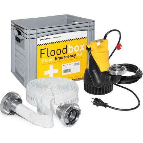 Jung Erste Hilfe Flutbox mit U5KS mit 10m Kabel Tauchpumpe 12,5m C-Schlauch JP09479 (1/10)