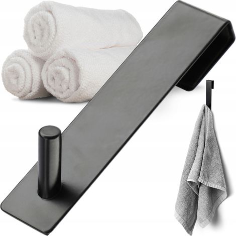 KADAX Türhaken, Türgarderobe, Edelstahl, Türkleiderhaken, schwarz, 1 Stück, Unikat