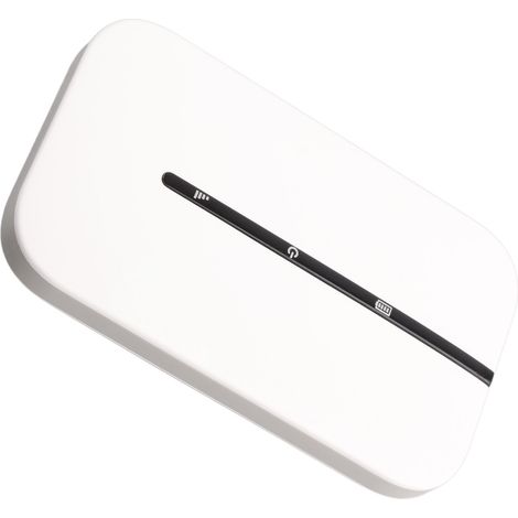 Routeur WiFi 4G blanc avec emplacement pour carte SIM, jusqu'à 10 utilisateurs, 2,4 GHz, alimenté par batterie, compatible avec téléphones, PC et tablettes. (1/5)