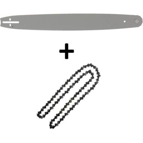 Guide 22 pouces (55 cm) avec chaîne 85 maillons pour tronçonneuse (1/3)