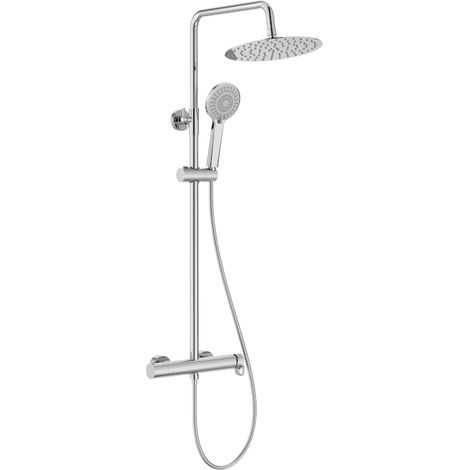 ROCA Plus Round - Columna de ducha monomando VEGA PLUS con altura regulable Cromado (1/5)