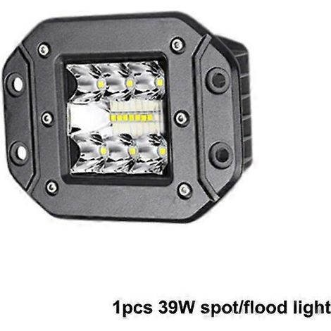 Projecteur de travail LED encastré Nlpearl 5" 39W, faisceau large, pour voiture, bateau, SUV, camion, Jeep, 12V/24V, antibrouillard, 1 pièce, 39W (1/5)