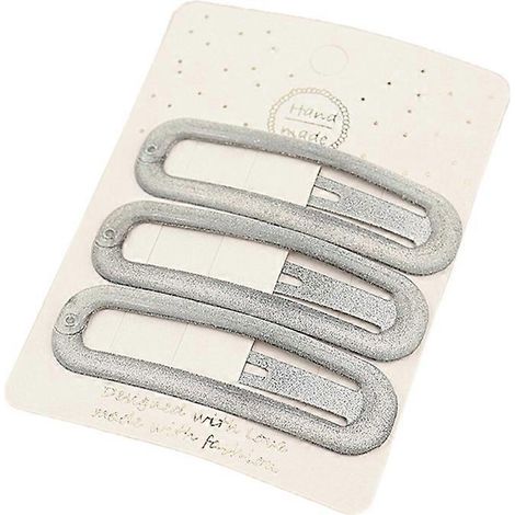 Lot de 3 pinces à cheveux ovales en forme de cœur, faites main, pour frange. (1/5)