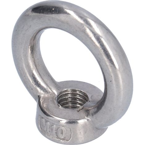 Lot de 10 écrous à œillet de levage en acier inoxydable, forme annulaire, pour machines forestières M4 (1/5)