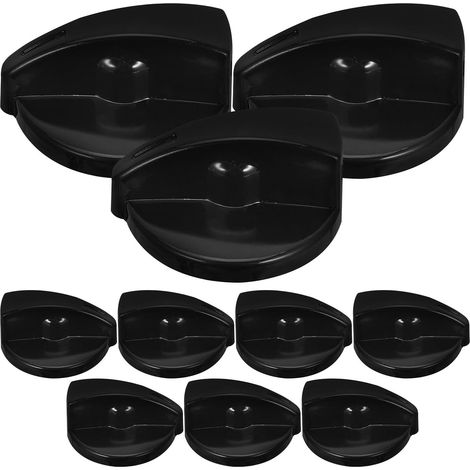 Lot de 10 Boutons de Réglage pour Ventilateur, Commutateur de Contrôle de Vitesse, ABS Noir, pour Ventilateurs Muraux Table, Bureau et Maison (1/5)