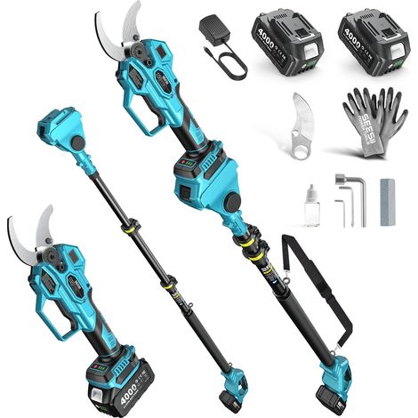 Sécateur sans fil 50 mm SK5 lames bypass 21 V 800 W sans balais