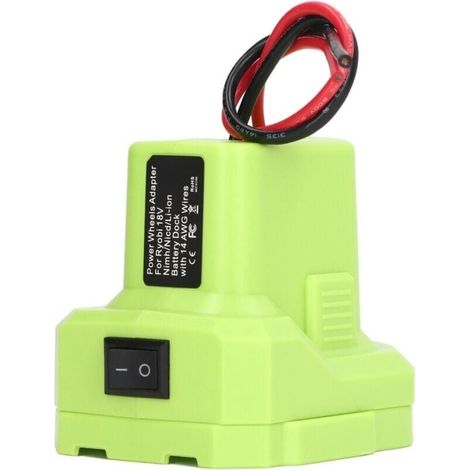 Adaptateur de batterie au Lithium, convertisseur de batterie pour outils électriques, fil 14awg, pour série Ryobi 18V One+ (1/4)