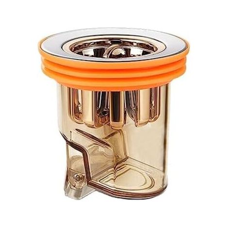 Crépine de douche (4,4 × 4,4 × 4,5 cm) avec couvercle anti-vidange (1/5)