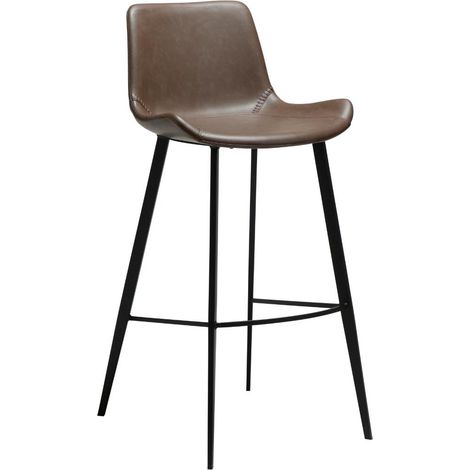 Hype Dan-Form Barhocker PU-Kunstleder braun.