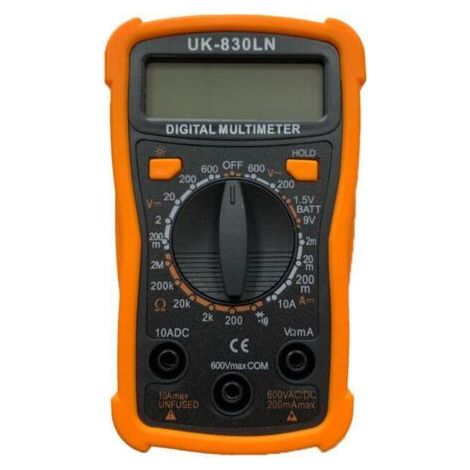UK-830LN Testeur de multimètre numérique, testeur de courant, détecteur de tension, affichage LCD, compteur universel avec protection contre les surcharges (1/5)