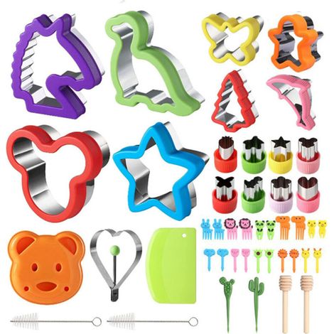 Ensemble de 45 emporte-pièces en acier inoxydable, formes variées pour pâtisserie (1/5)