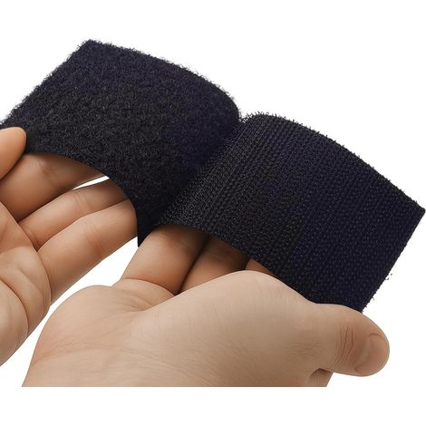 Fascetta autoadesiva da 5 m - Fascetta nera - Ultra resistente - Nastro biadesivo ad alta resistenza - Nero - 5 m x 2,5 cm - Striscia antiscivolo - Fascetta