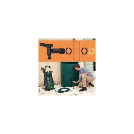 Robinet Cuve Plastique, 2 Pièces robinets de rechange en plastique, robinet de sortie pour réservoir IBC, Robinet de Jardin, Raccord Cuve, Robinet Recuperateur Eau De Pluie (1/4)